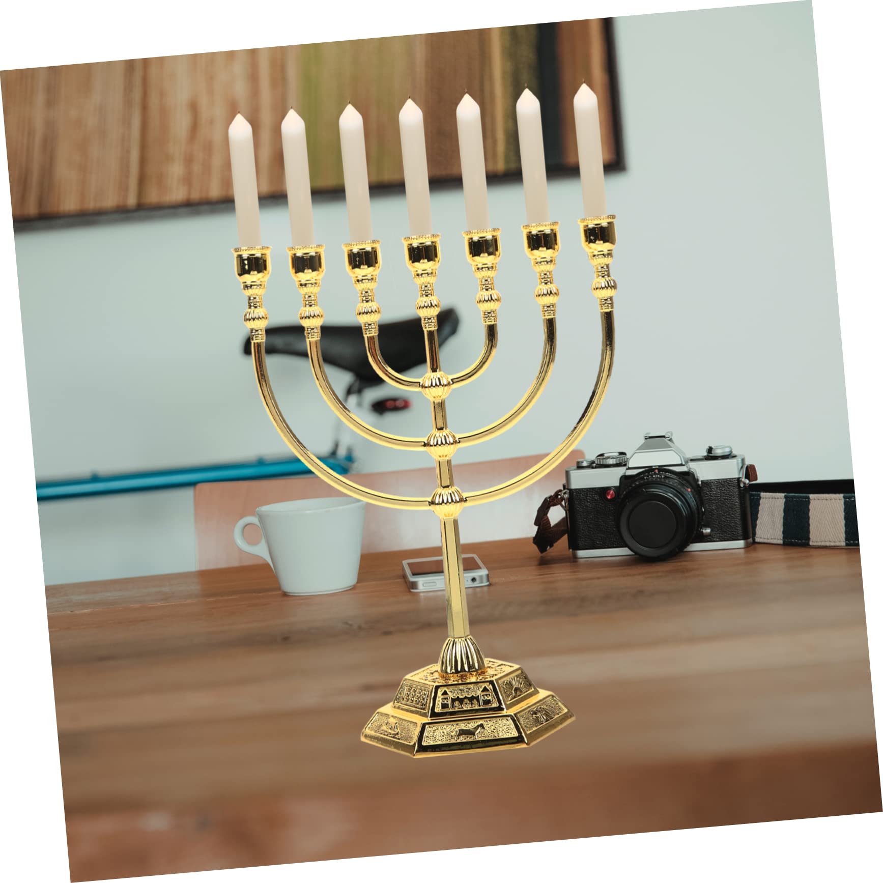 Amazon｜Happyyami ユダヤの燭台 卓上キャンドルホルダー 金属製